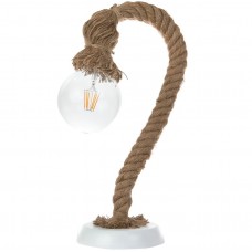 Πορτατίφ 1xE27 230V Λευκή βάση με Σχοινί 3439-WH